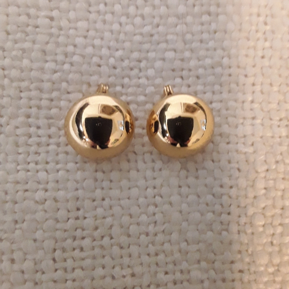 Monet Elegant Goldtone Ball Clip On  Earrings